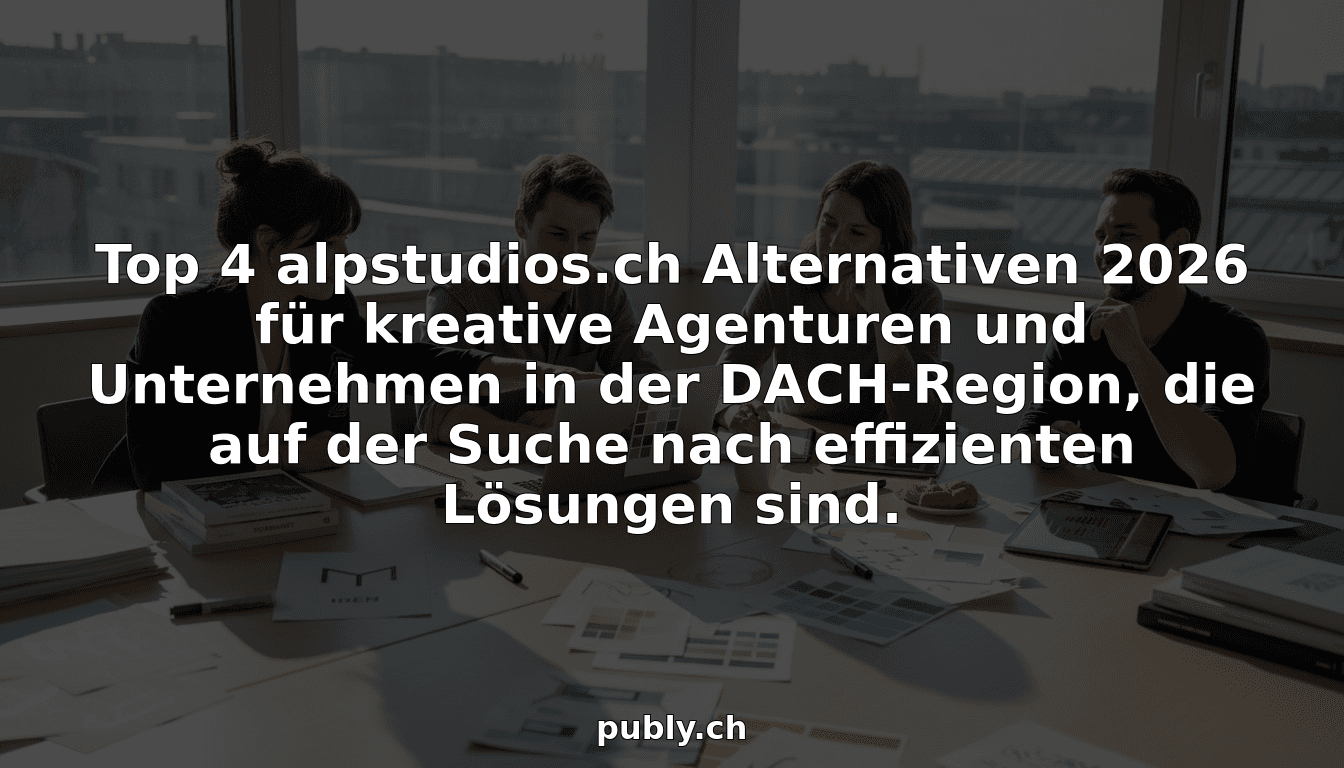 Top 4 alpstudios.ch Alternativen 2026 für kreative Agenturen und Unternehmen in der DACH-Region, die auf der Suche nach effizienten Lösungen sind.